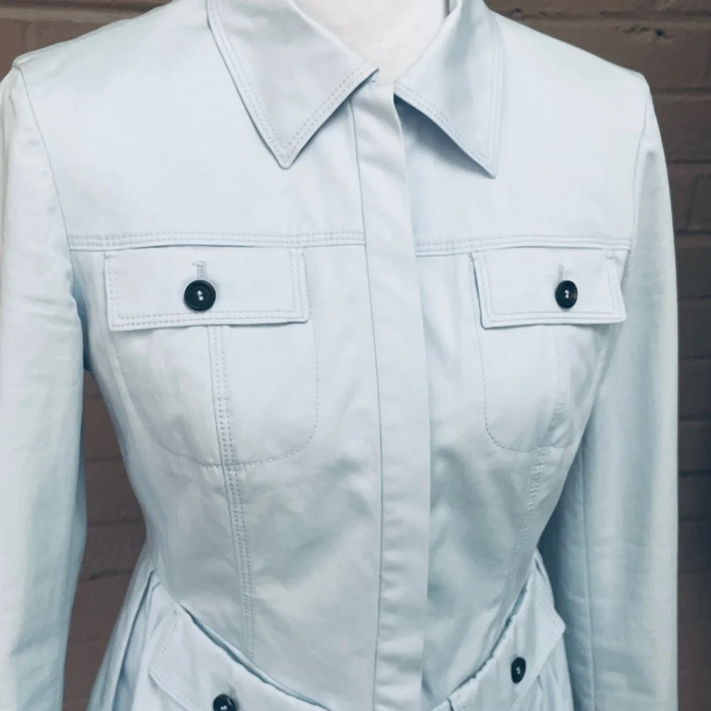 Miu Miu Light Blue Peplum Jacket